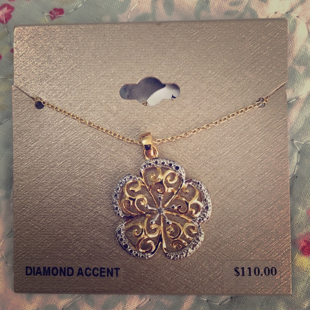 Diamond Flower Necklace